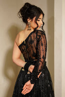 Obsidian Dusk Blouse - The Saree Room