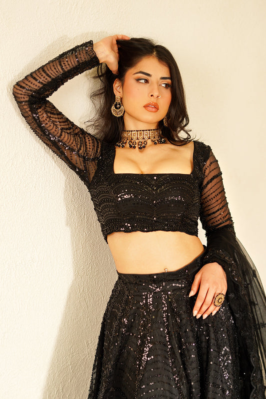Onyx Lacquer Blouse