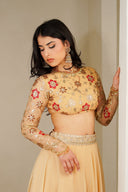 Gold Rosette Handwork Blouse