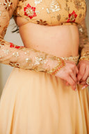 Gold Rosette Handwork Blouse