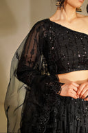 Obsidian Dusk Dupatta