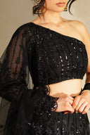 Obsidian Dusk Blouse - The Saree Room