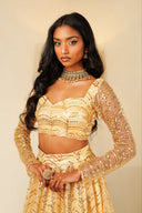 Champagne Lacquer Blouse - The Saree Room
