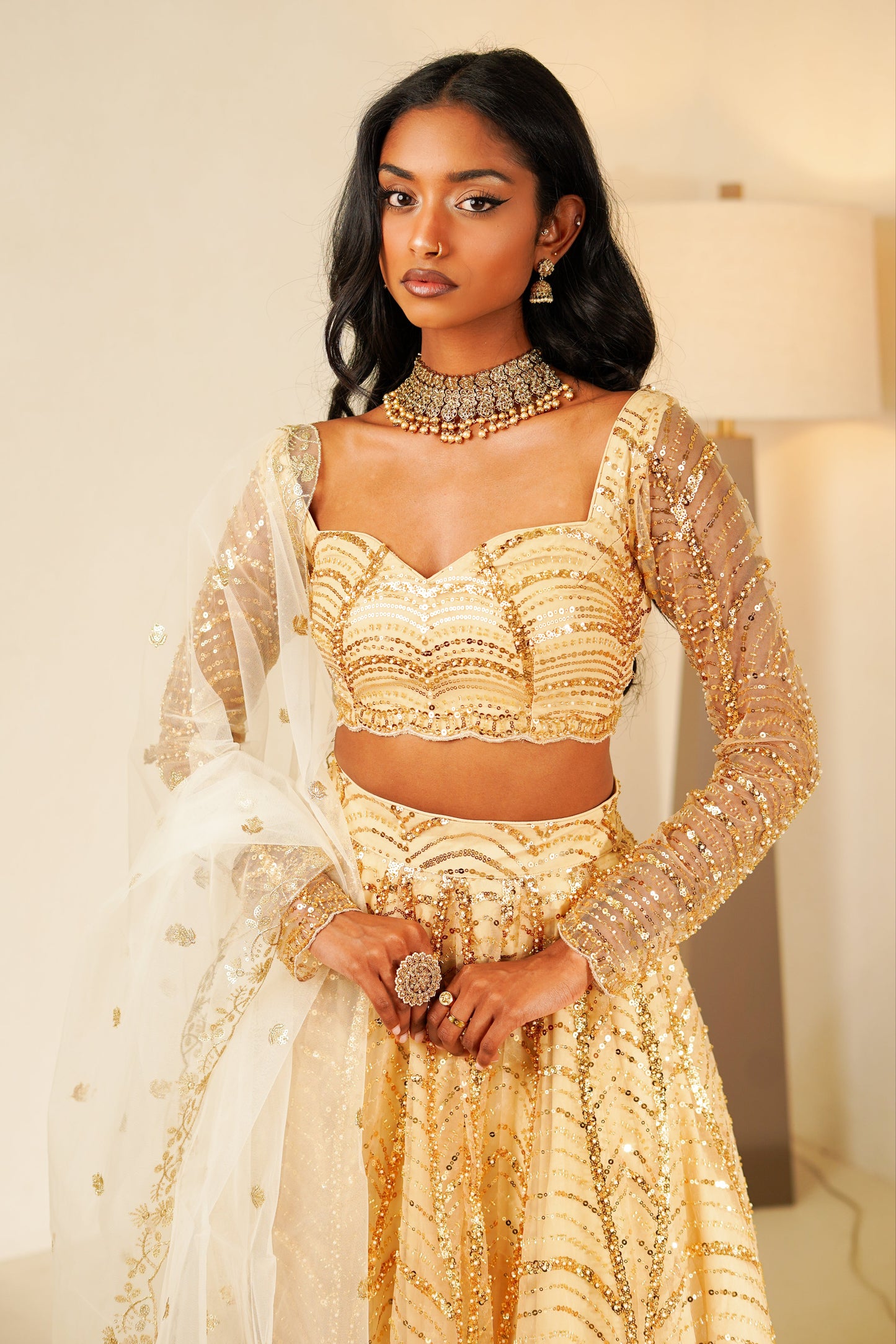 Champagne Lacquer Blouse
