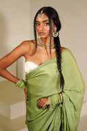 Sage Ethereal Easy-Drape Saree