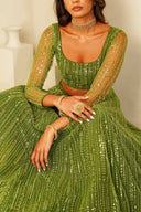 Olive Aeris Skirt - The Saree Room