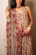 Taupe Tamanna Suit and Dupatta - The Saree Room