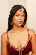 Ruby Kundan Tikka Set