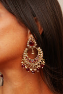 Ruby Kundan Tikka Set