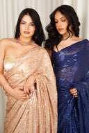 Rosegold Mystique Easy-Drape Saree - The Saree Room