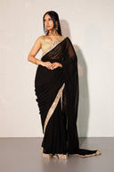 Noir Chiffon Easy-Drape Saree
