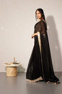 Noir Chiffon Easy-Drape Saree