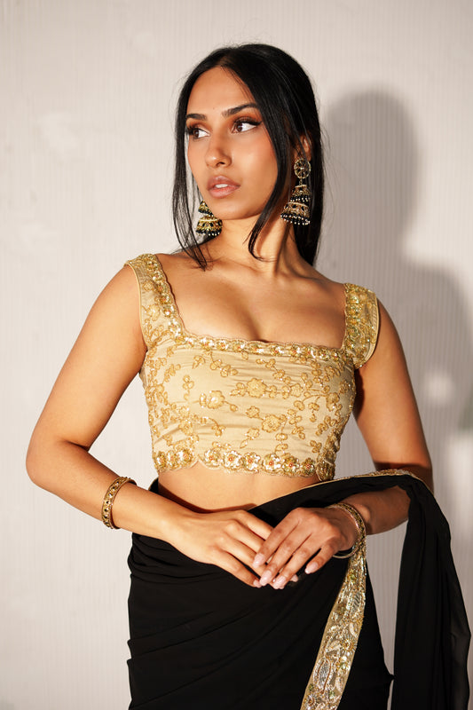 Taupe Leia Handwork Blouse