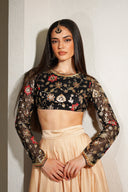 Onyx Rosette Handwork Blouse