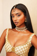 Champagne Almond Pearl Tikka Set