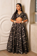 Onyx Dahlia Skirt - The Saree Room