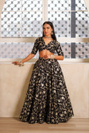 Onyx Dahlia Skirt - The Saree Room