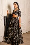 Onyx Dahlia Skirt - The Saree Room