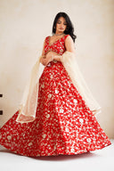 Red Vera Skirt - The Saree Room