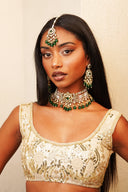 Emerald Rani Tikka Set - The Saree Room