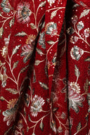 Maroon Lotus Dupatta - The Saree Room