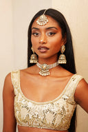 Champagne Pearl Amulet Tikka Set