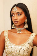 Champagne Pearl Amulet Choker - The Saree Room