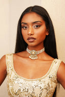 Champagne Pearl Amulet Choker