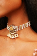 Champagne Pearl Amulet Choker