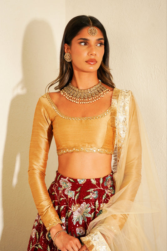 Maple Long Sleeve Aaeena Blouse