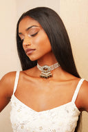 Olive Pearl Amulet Choker