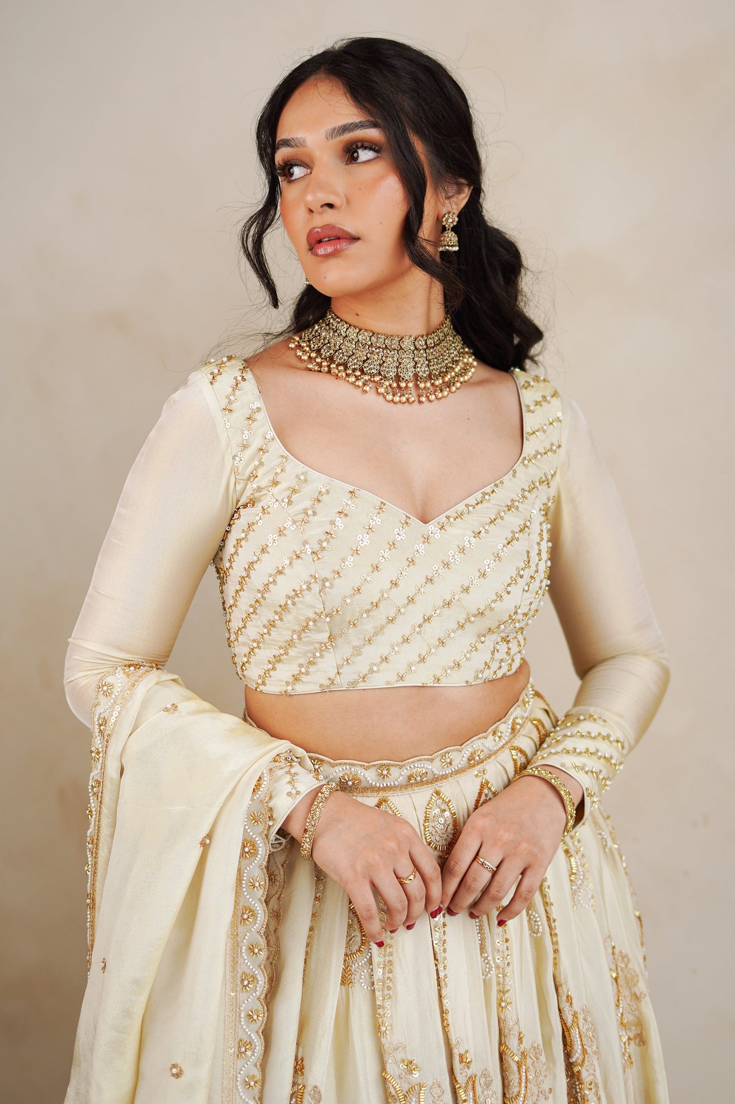 Beige Zehna Blouse