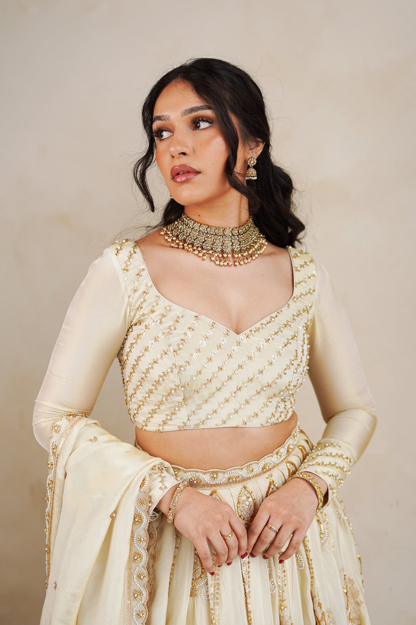 Beige Zehna Blouse