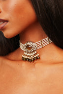 Olive Pearl Amulet Choker