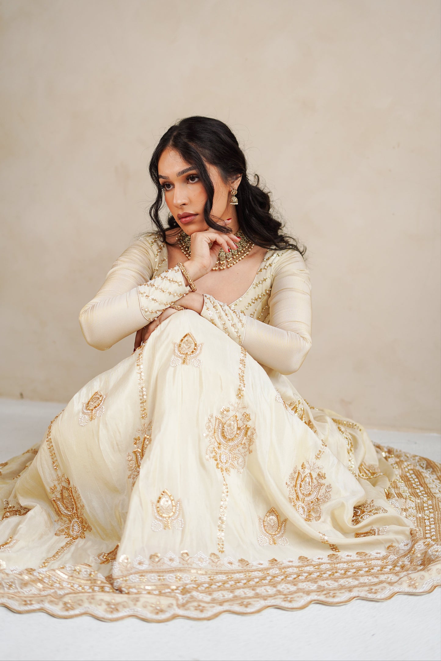 Beige Zehna Skirt