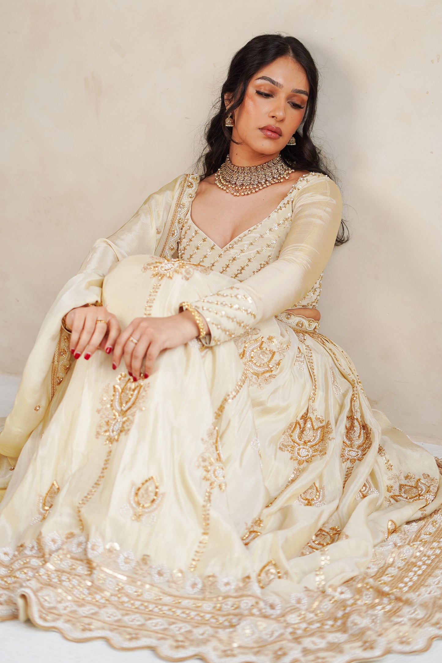 Beige Zehna Skirt