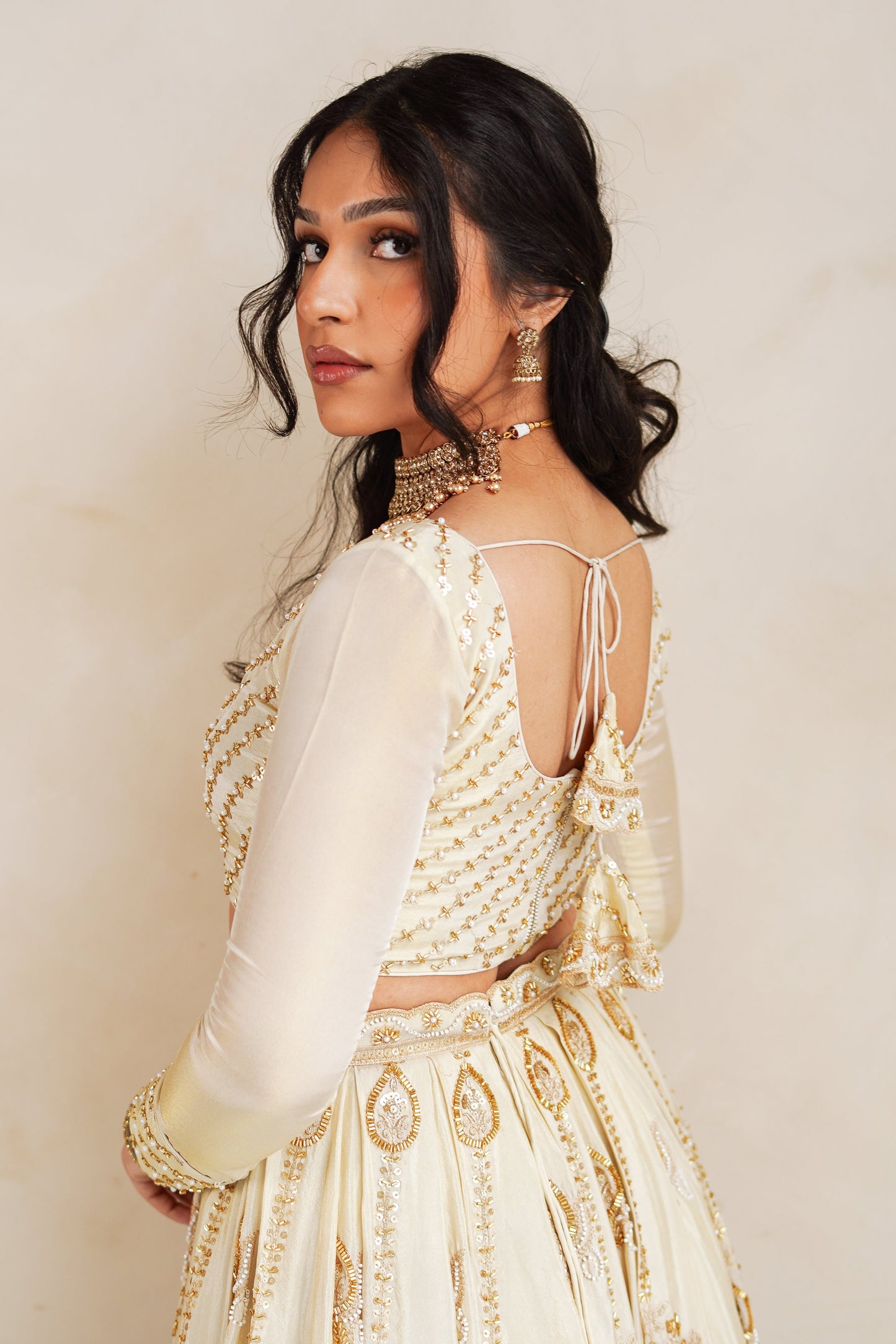 Beige Zehna Blouse