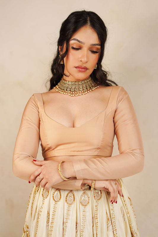 Champagne Long Sleeve Adore Blouse