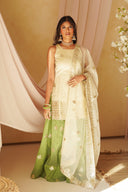 Sage Harmony Mandala Suit and Dupatta - The Saree Room