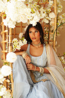 Ice Blue Amethyst Suit and Dupatta