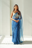 Sapphire Blue Tara Easy-Drape Saree