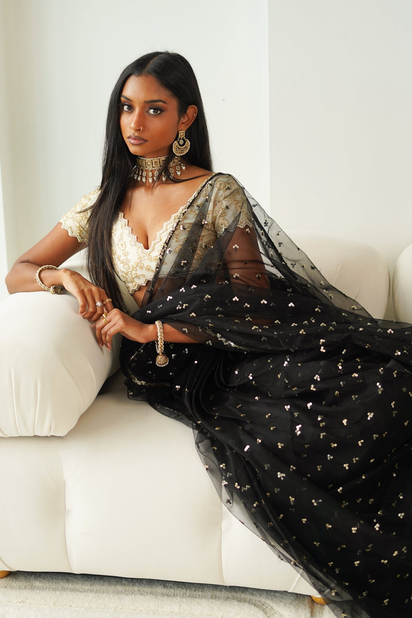 Onyx Tara Easy-Drape Saree
