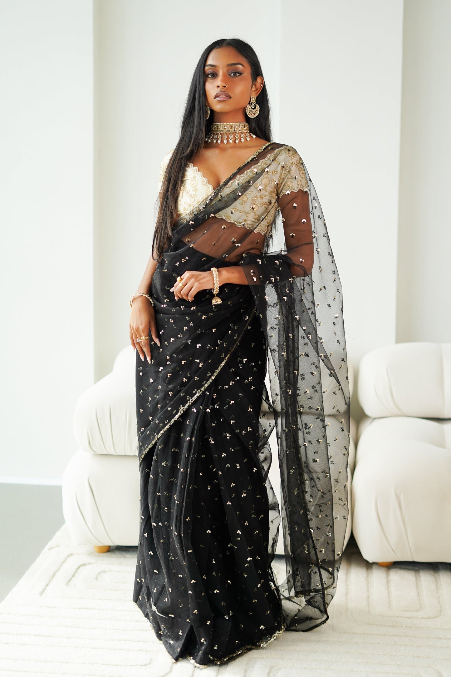 Onyx Tara Easy-Drape Saree