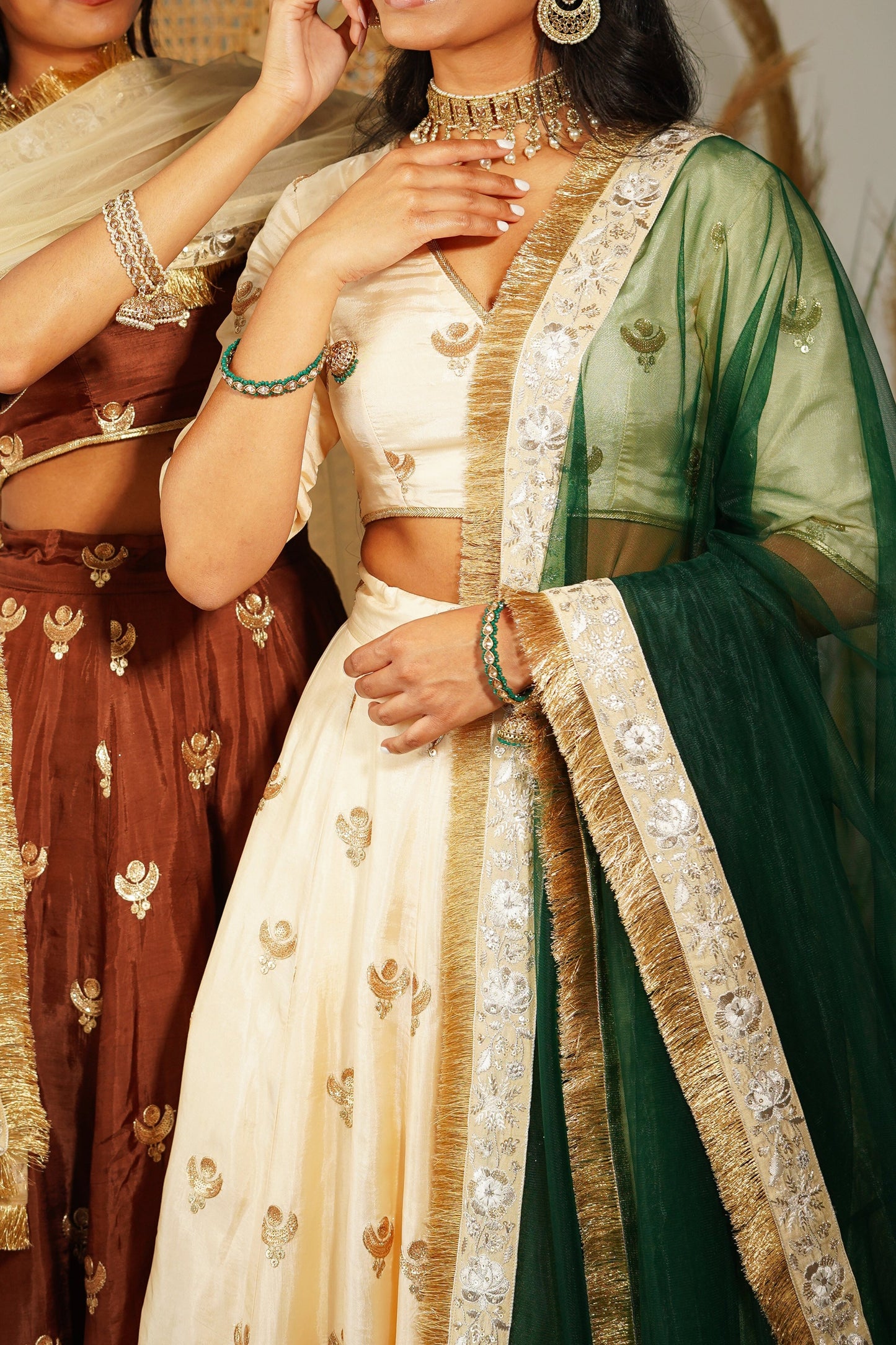 Emerald Fringe Dupatta