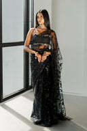 Onyx Raina Easy-Drape Saree - The Saree Room