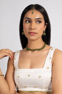 Emerald Dainty Tikka Set - The Saree Room