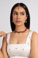 Maroon Dainty Choker - The Saree Room