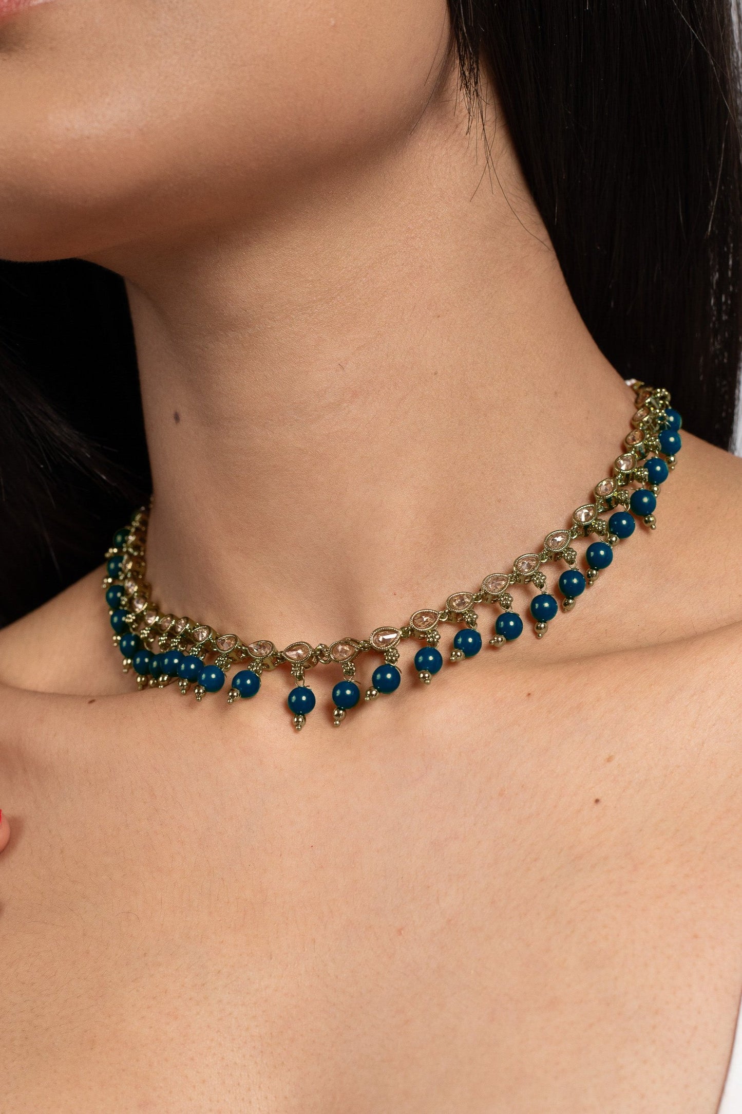 Navy Dainty Choker | The Saree Room