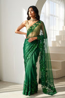 Emerald Opulence Easy-Drape Saree