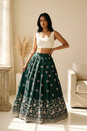 Teal Jardin Skirt
